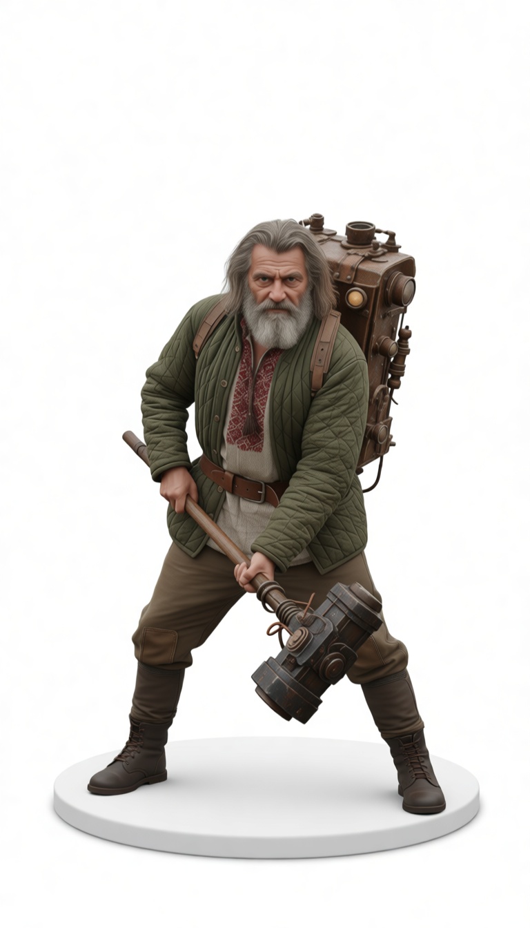 Steampunk Inventor Figurine free 3D printable STL