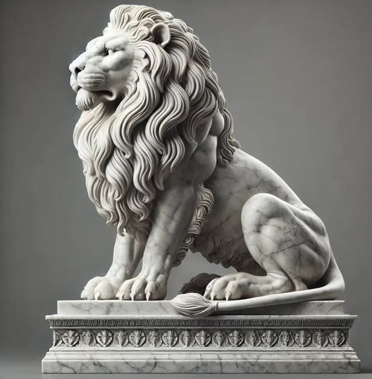 Sitting Lion Statue free 3D printable STL