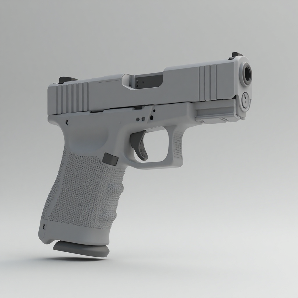 Glock Handgun Model free 3D printable STL