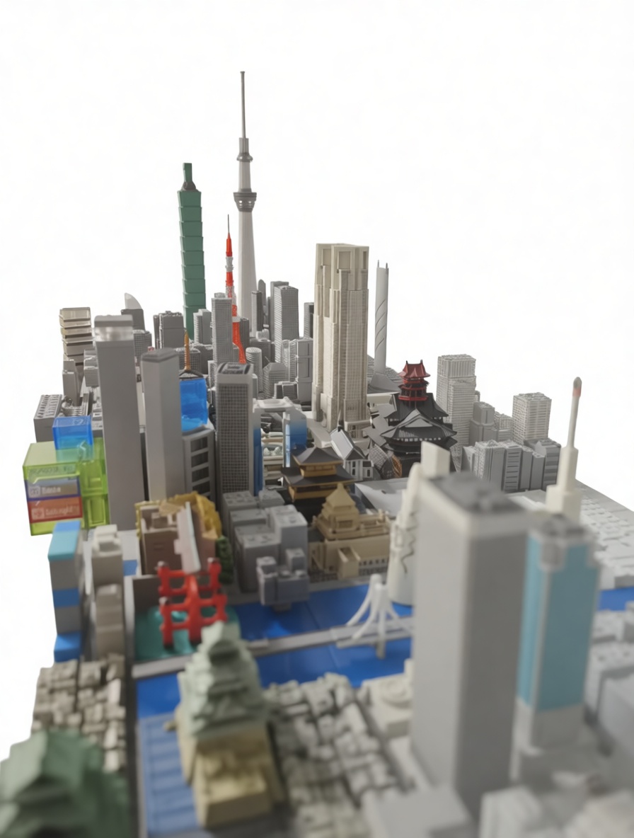 Tokyo Cityscape Model free 3D printable STL