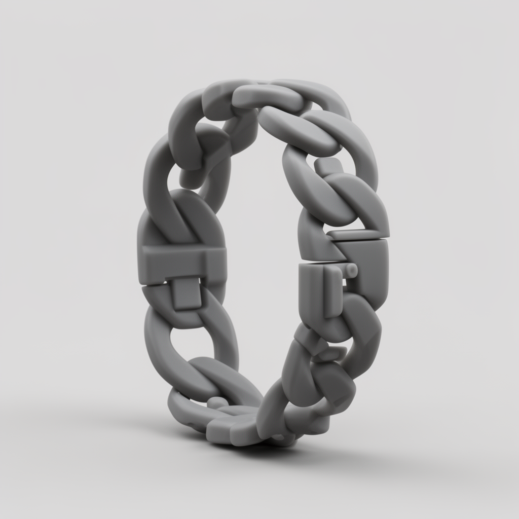 Cuban Link Bracelet Model free 3D printable STL