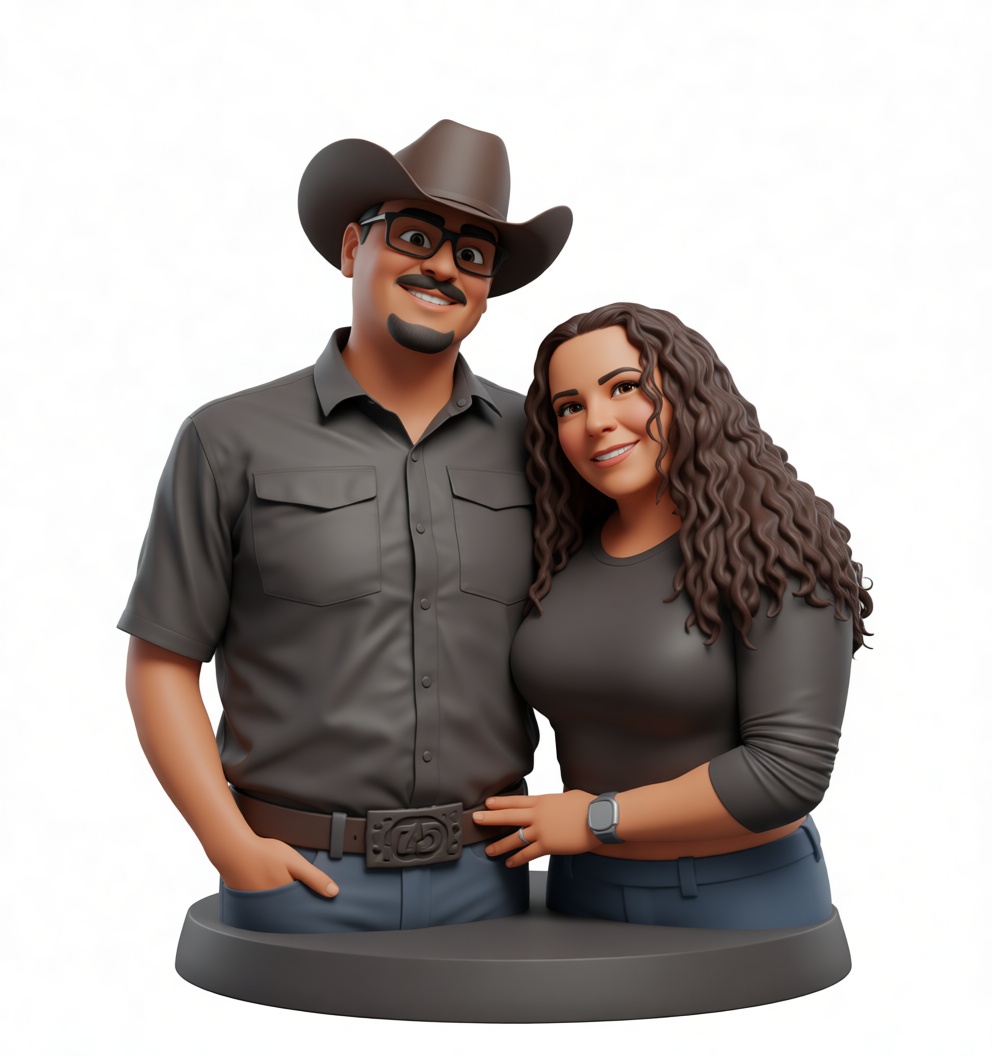 Couple Portrait Bust free 3D printable STL