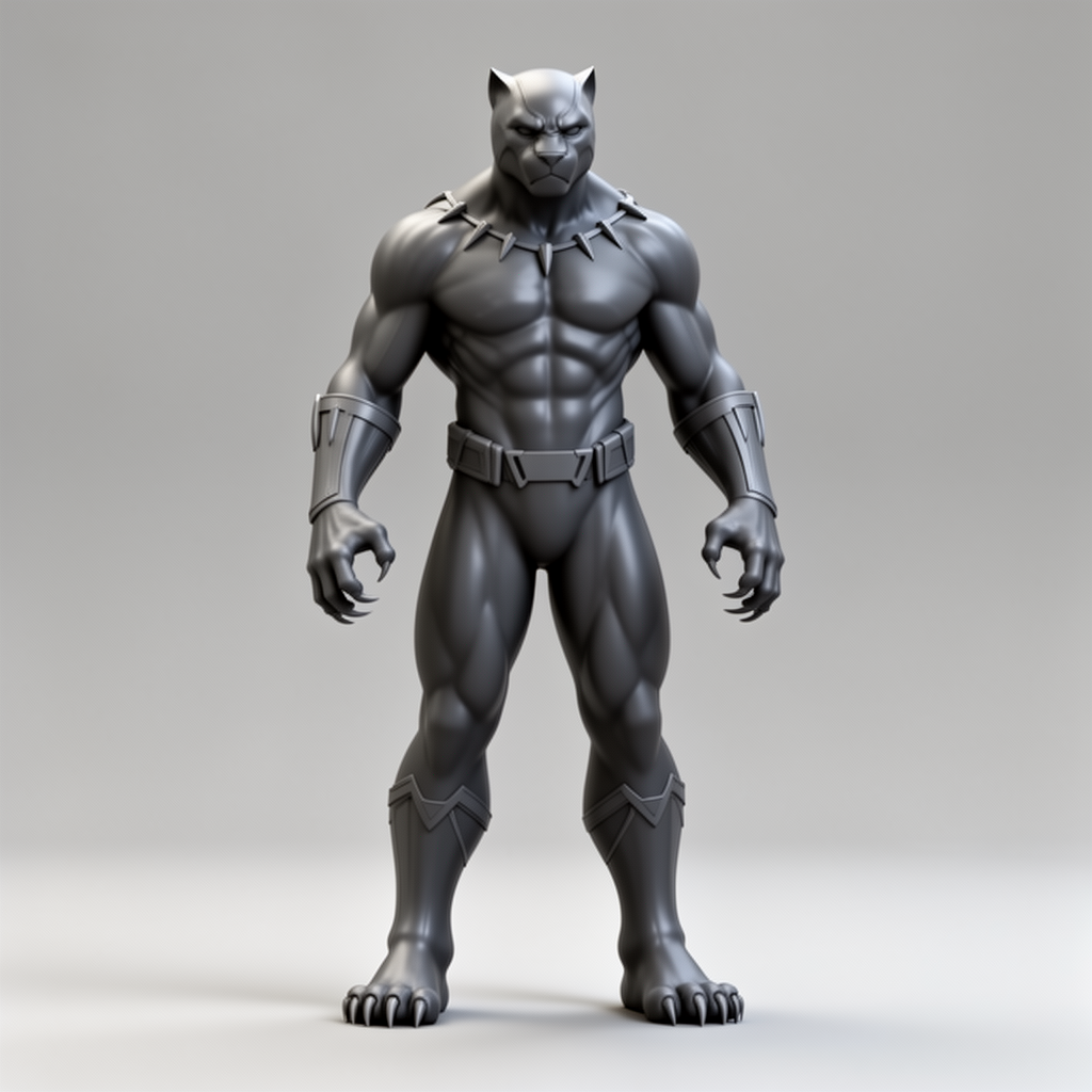 Black Panther Hero Figurine free 3D printable STL