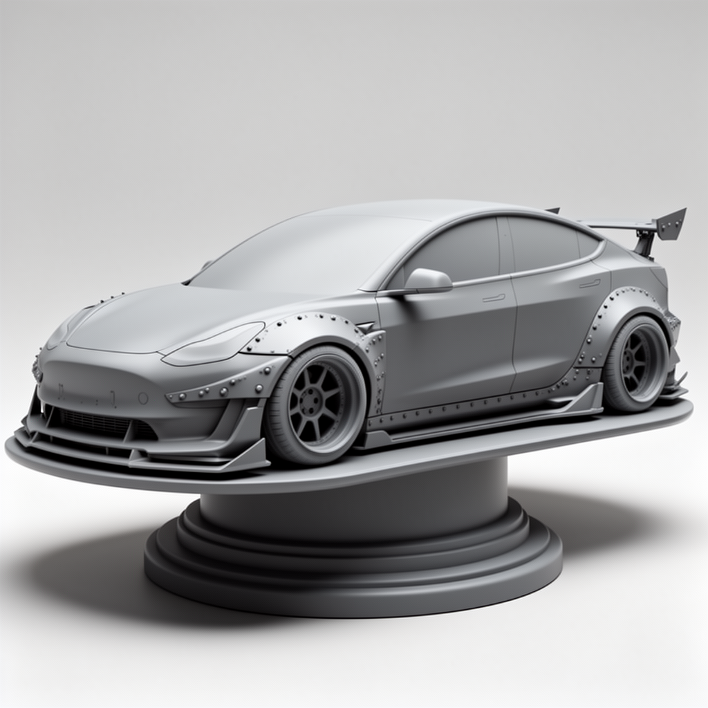 Tesla Model 3 Rocket Bunny free 3D printable STL