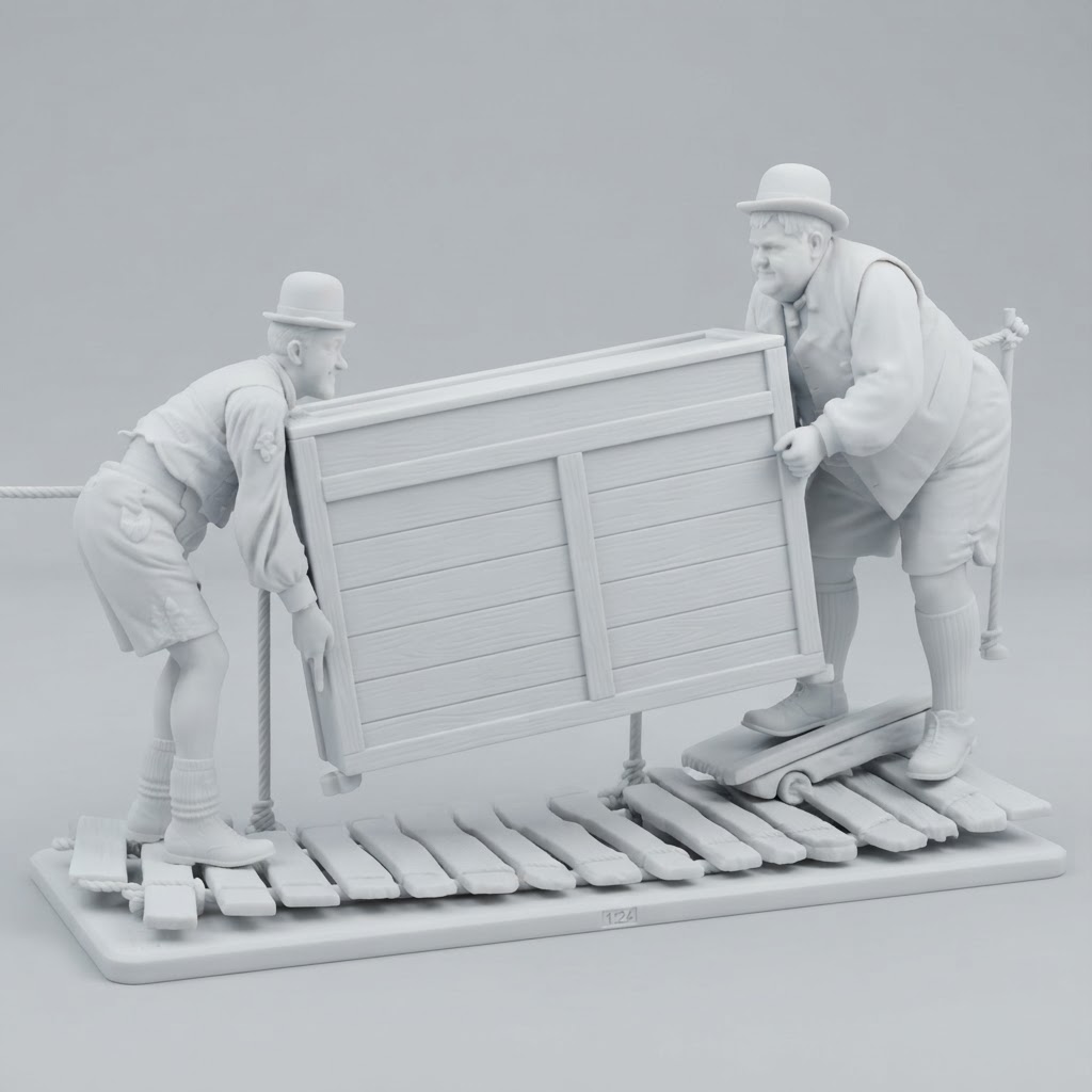 Laurel and Hardy Figurine free 3D printable STL