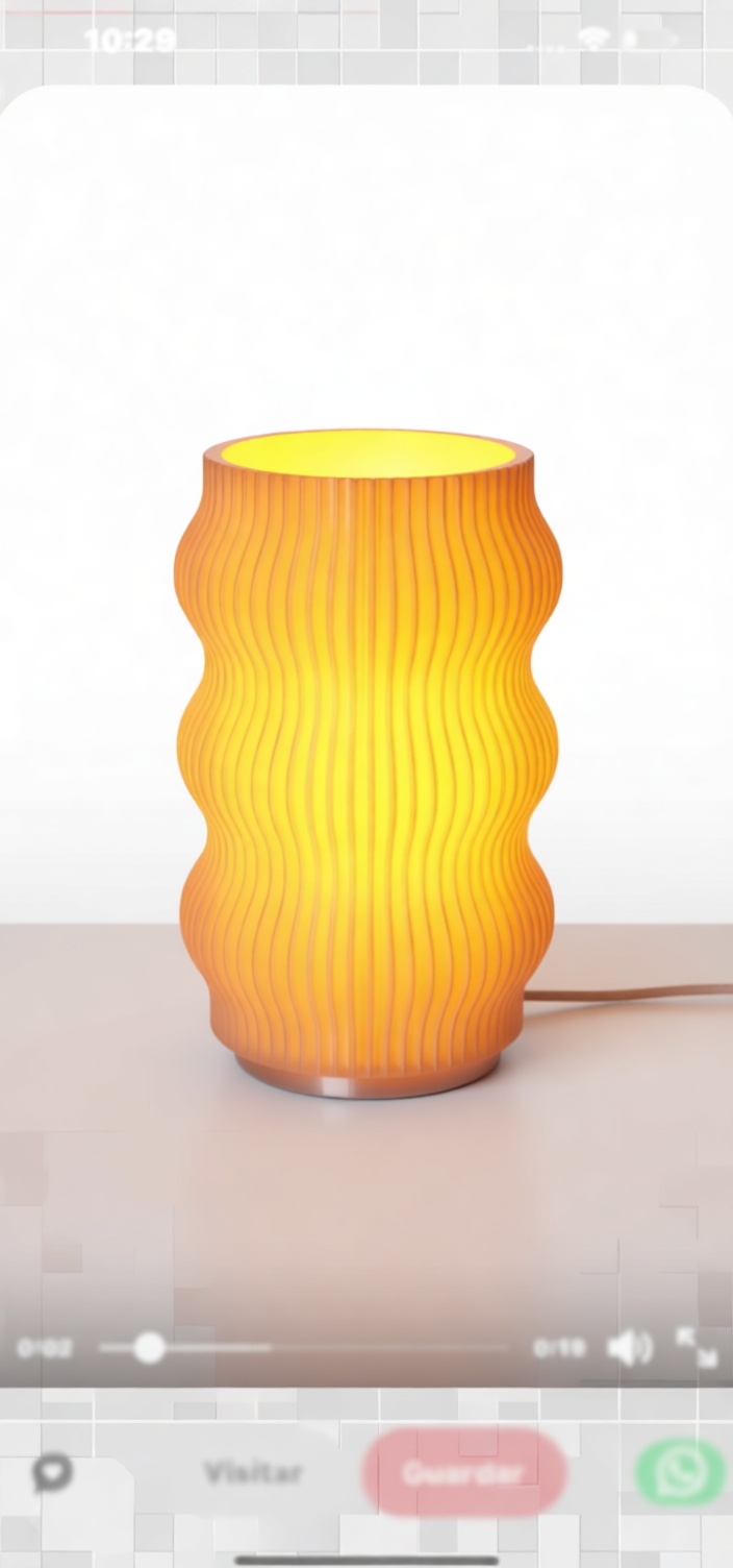 Wave Pattern Lamp free 3D printable STL