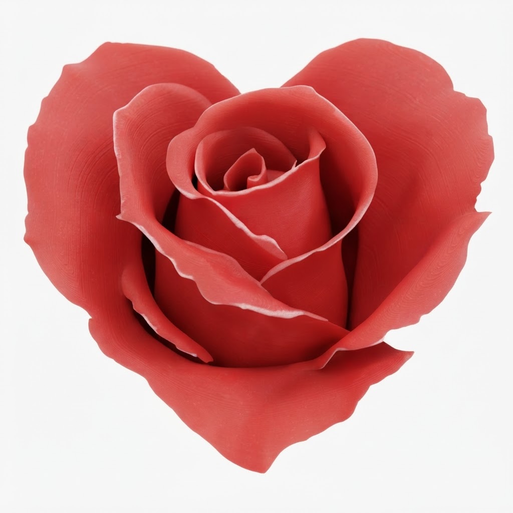 Red Rose Sculpture free 3D printable STL