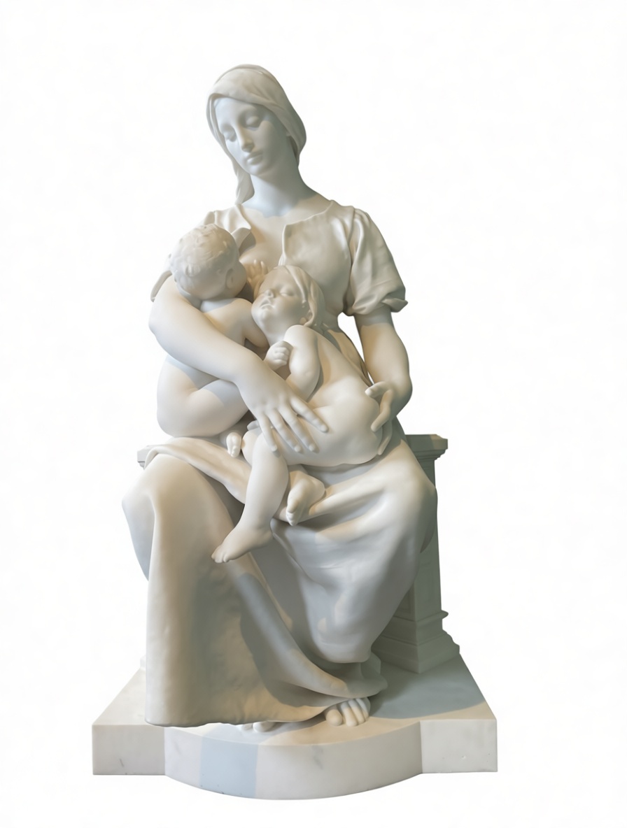 Mother with Twins Sculpture free 3D printable STL