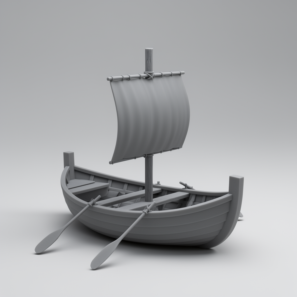 Hebrew Boat Model free 3D printable STL