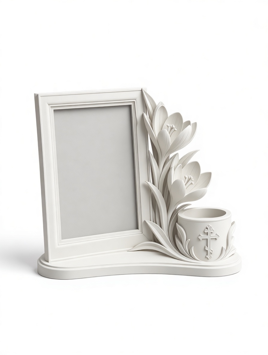 Floral Memorial Photo Frame free 3D printable STL