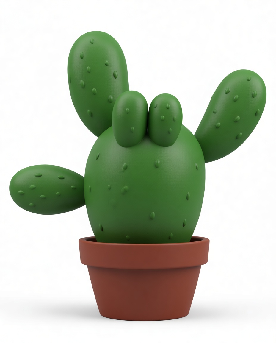 Prickly Pear Cactus Figurine free 3D printable STL