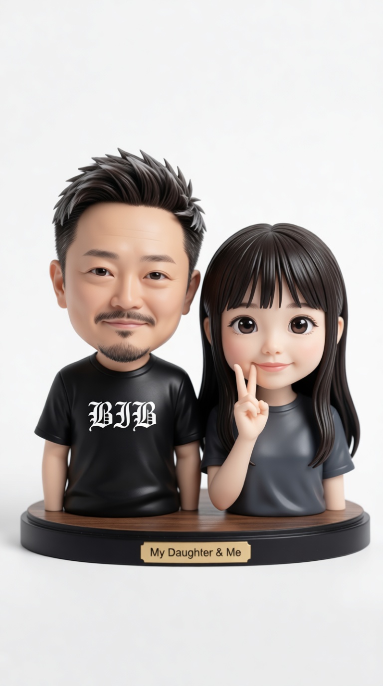 Father and Daughter Figurines free 3D printable STL