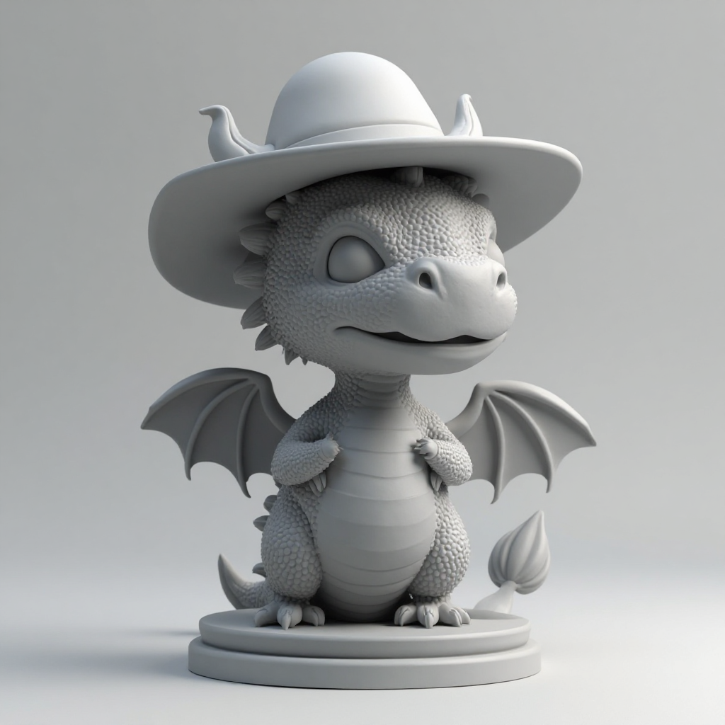 Chibi Dragon Figurine free 3D printable STL