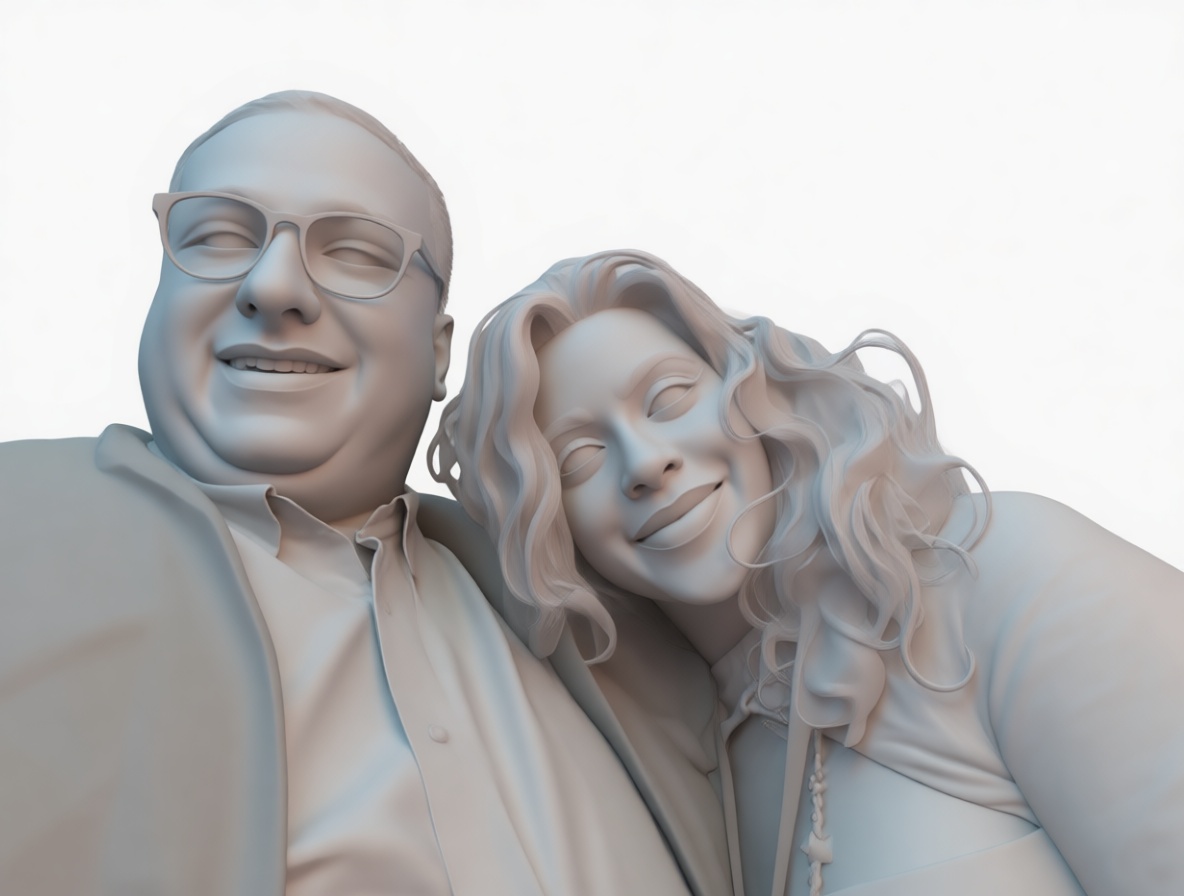Couple Portrait Sculpture free 3D printable STL