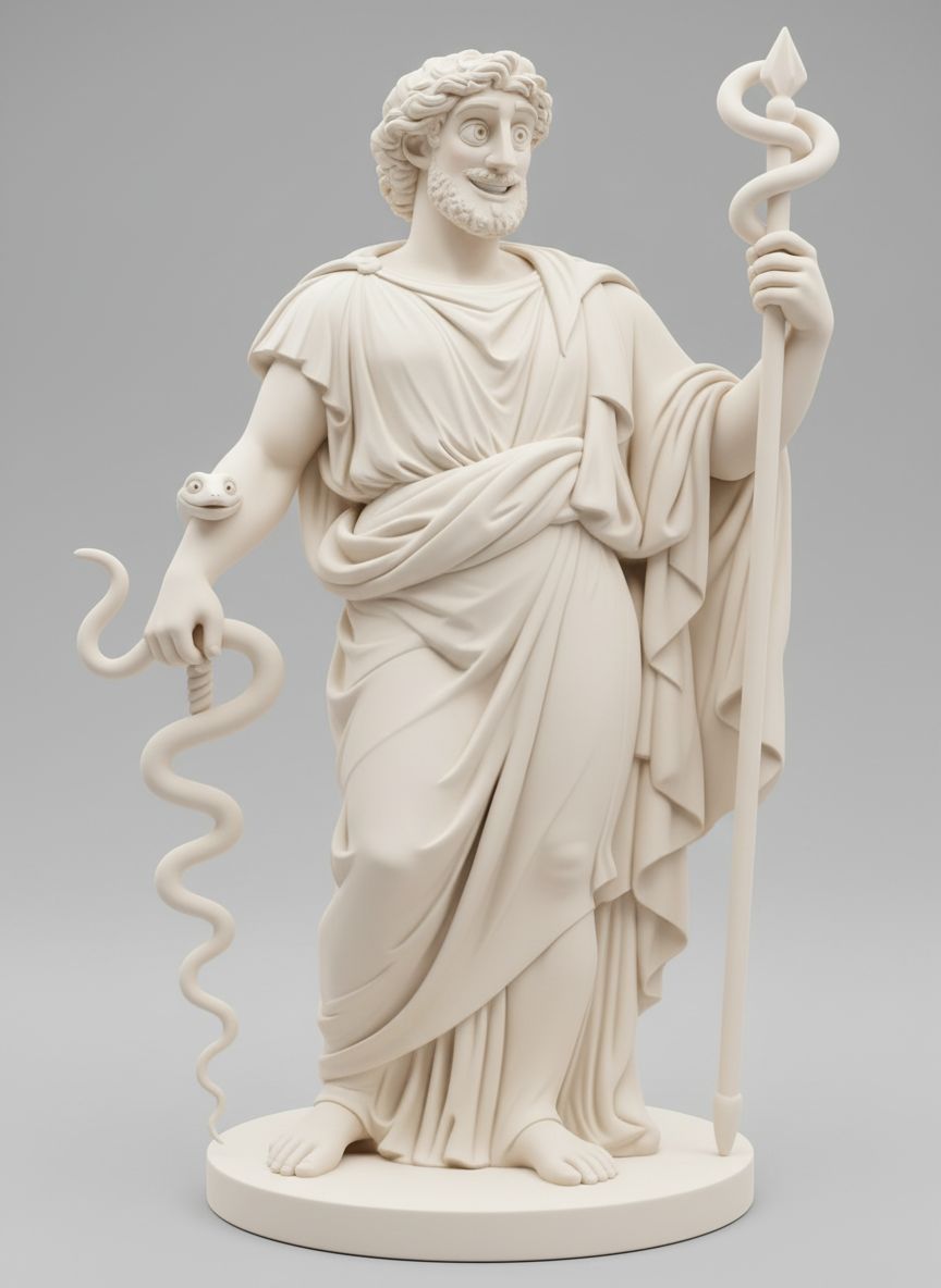Asclepius Statue free 3D printable STL