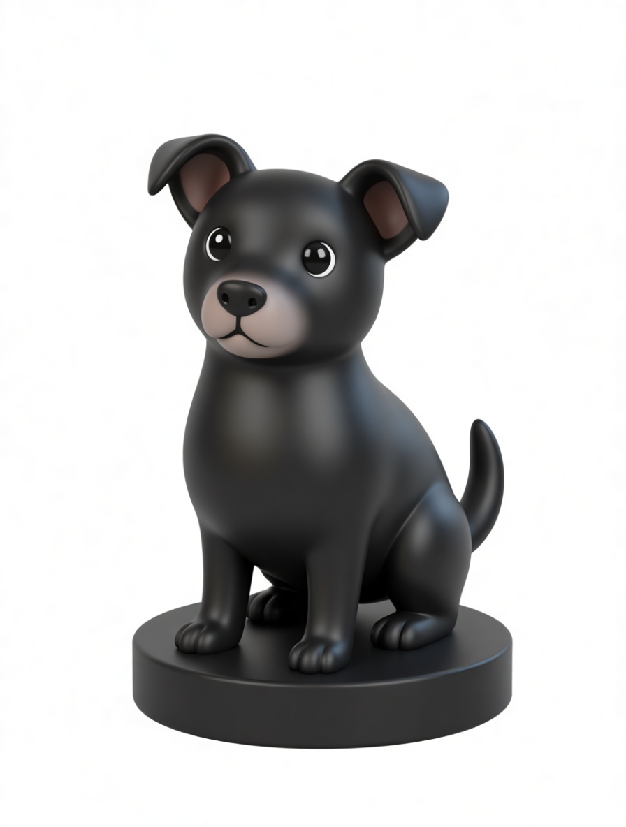 Black Labrador Puppy Figurine free 3D printable STL