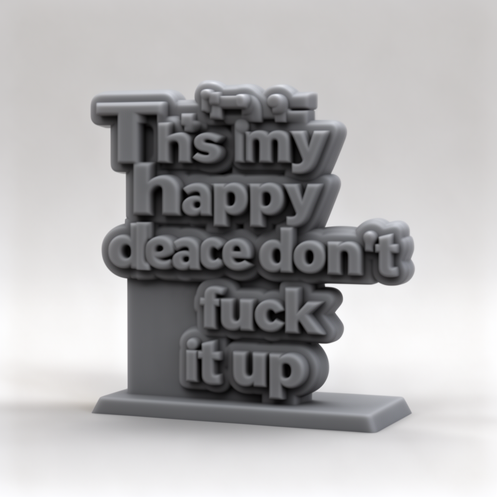 Happy Place Figurine free 3D printable STL