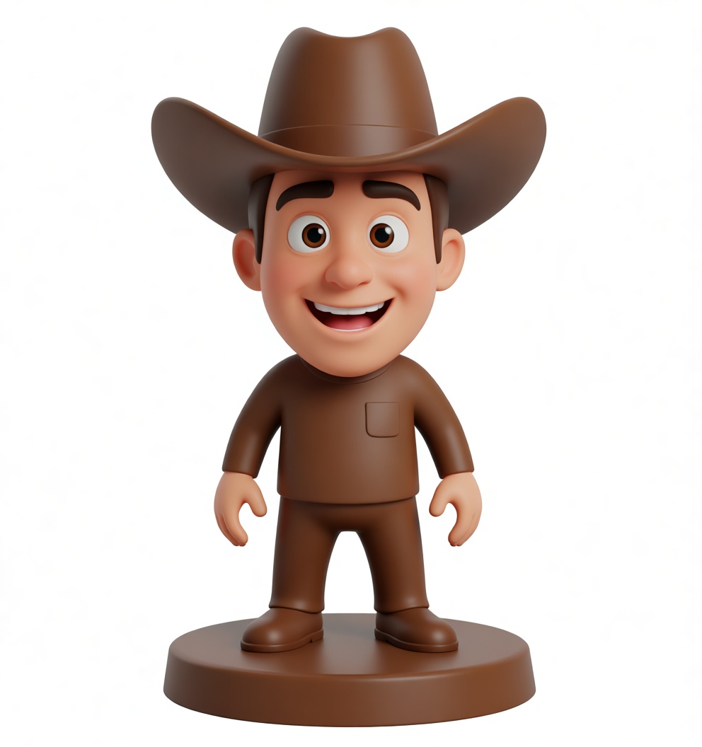 Cowboy Figurine free 3D printable STL