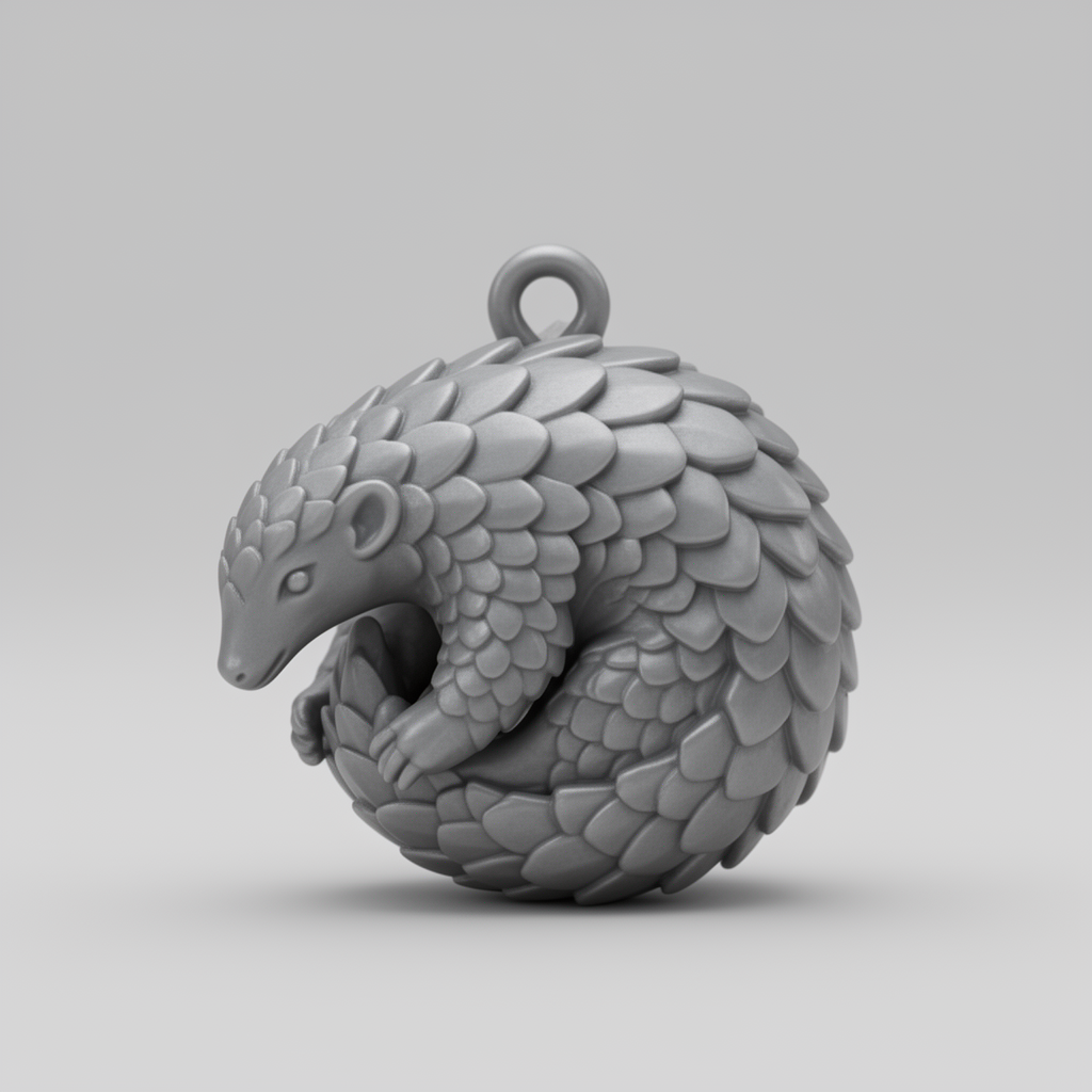 Rolled Pangolin Figurine free 3D printable STL