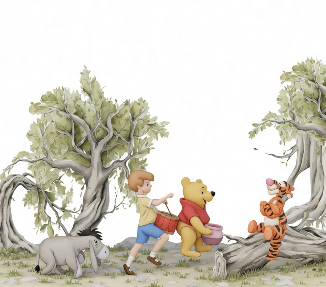 Winnie the Pooh 3D Scene free 3D printable STL