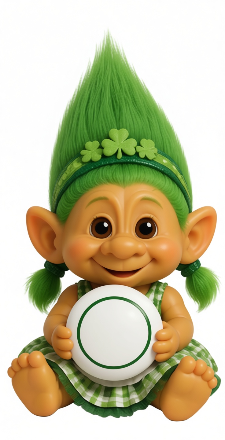 Lucky Green Troll Figurine free 3D printable STL