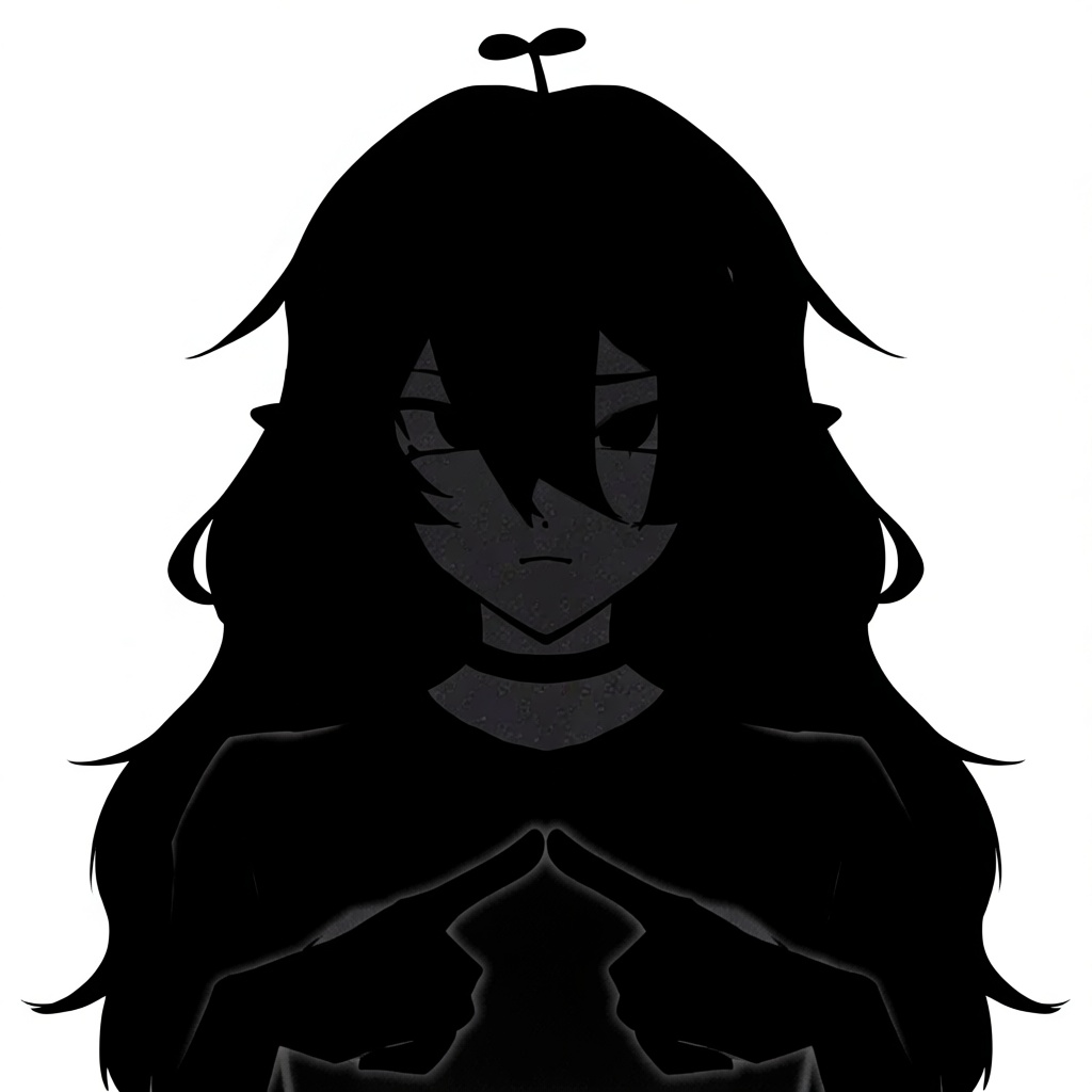 Anime Girl Silhouette free 3D printable STL