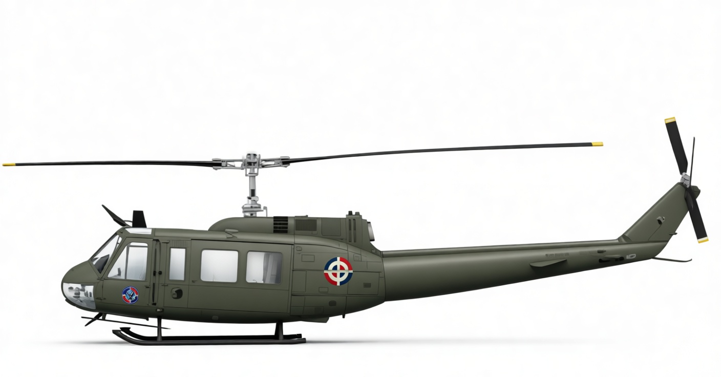 Bell UH-1 Huey Helicopter free 3D printable STL
