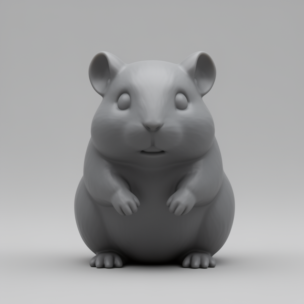 Hamster Figurine free 3D printable STL