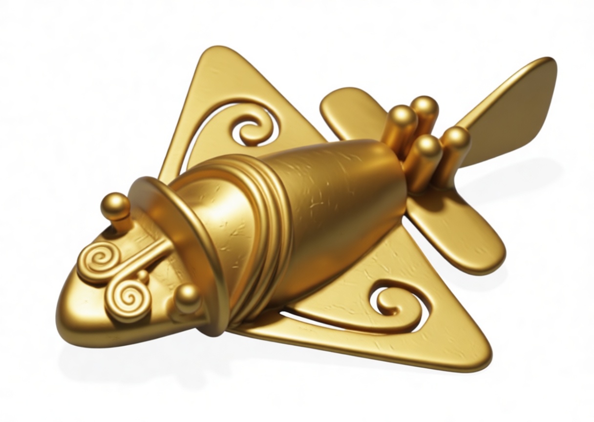 Stylized Golden Bee Figurine free 3D printable STL