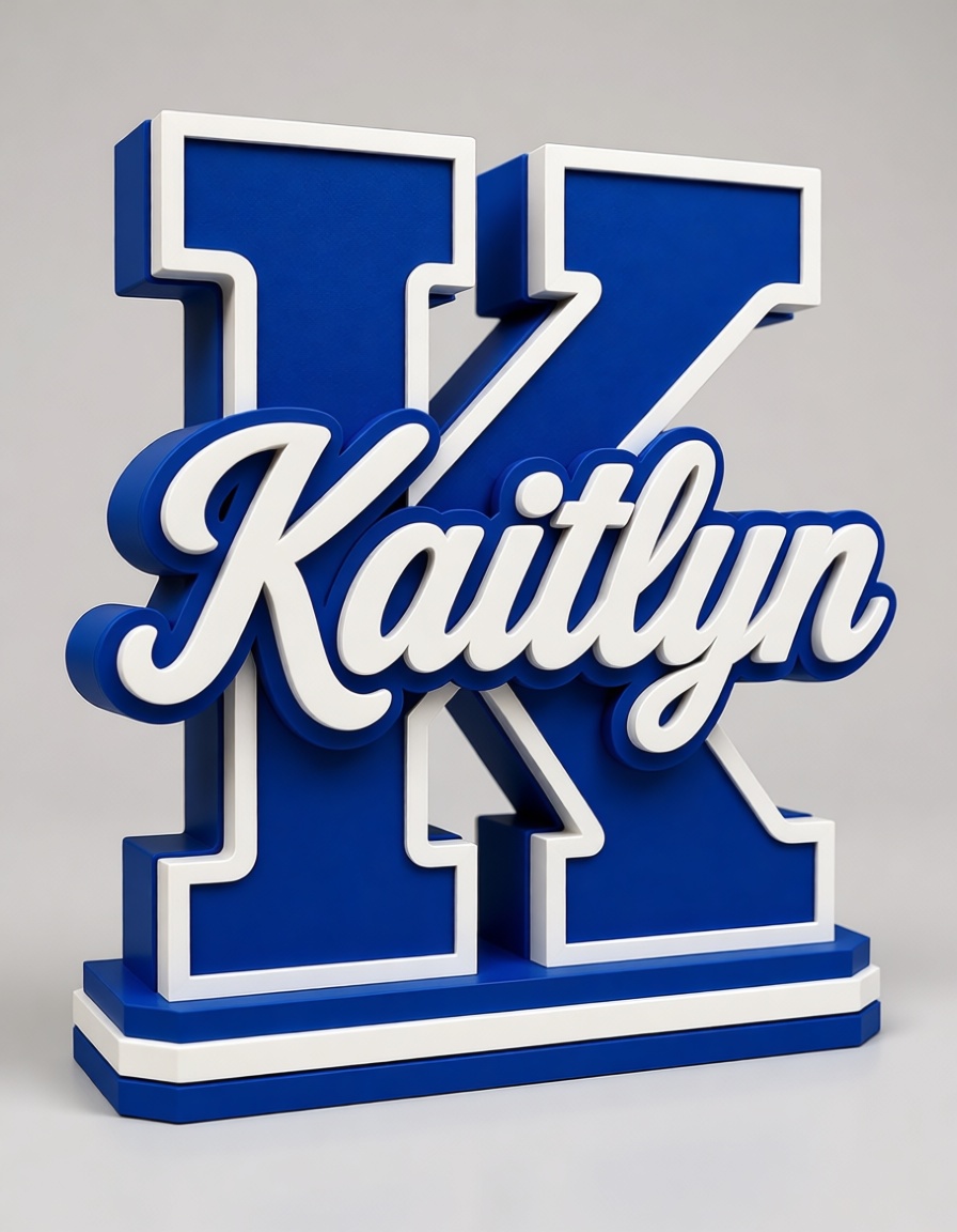 Kaitlyn Monogram Sign free 3D printable STL