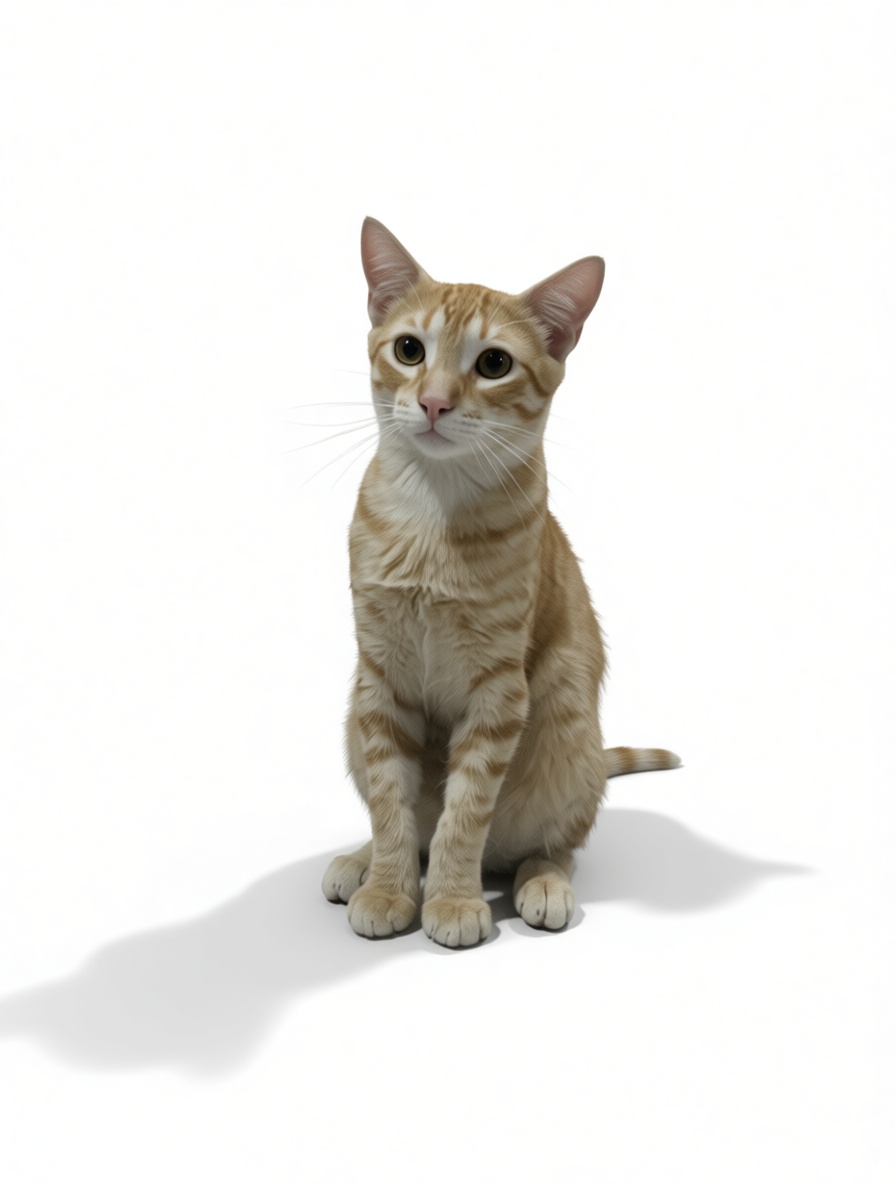 Orange Tabby Cat Figurine free 3D printable STL