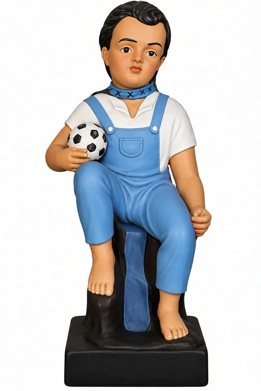 Child with Soccer Ball Statue free 3D printable STL
