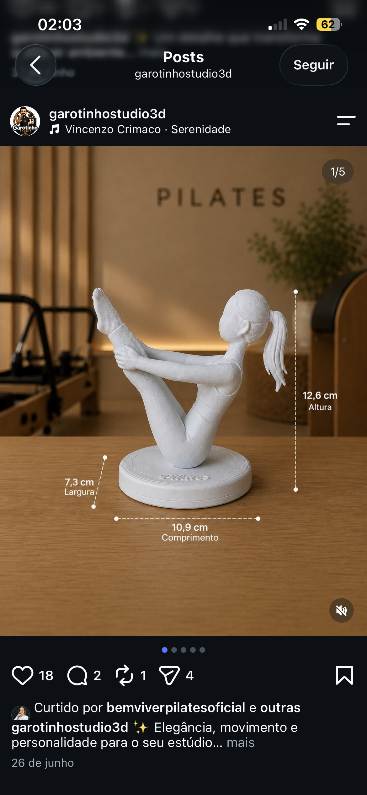 Pilates Pose Figurine free 3D printable STL