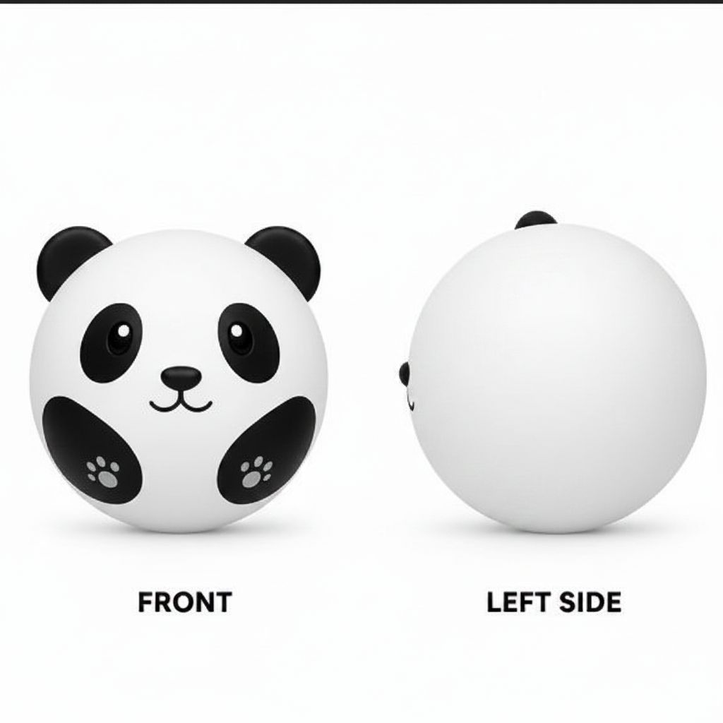 Panda Ball Figurine free 3D printable STL