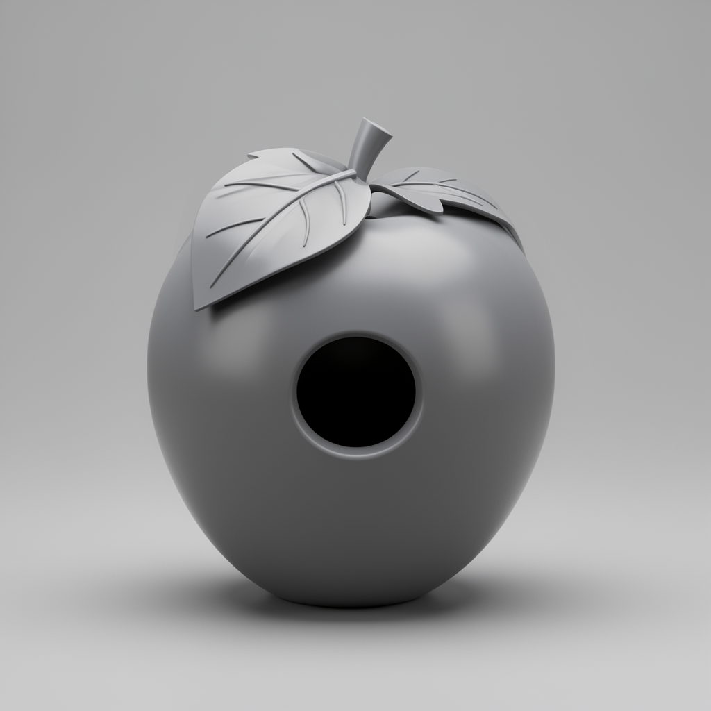 Fruit-Shaped Birdhouse Model free 3D printable STL