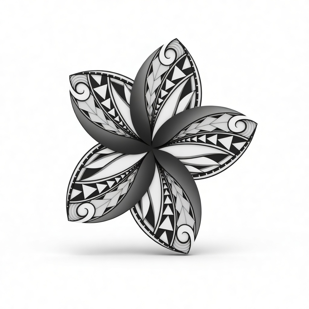 Polynesian Flower Sculpture free 3D printable STL