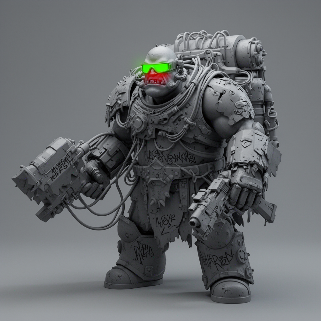 Massive Ork Boy Figurine free 3D printable STL