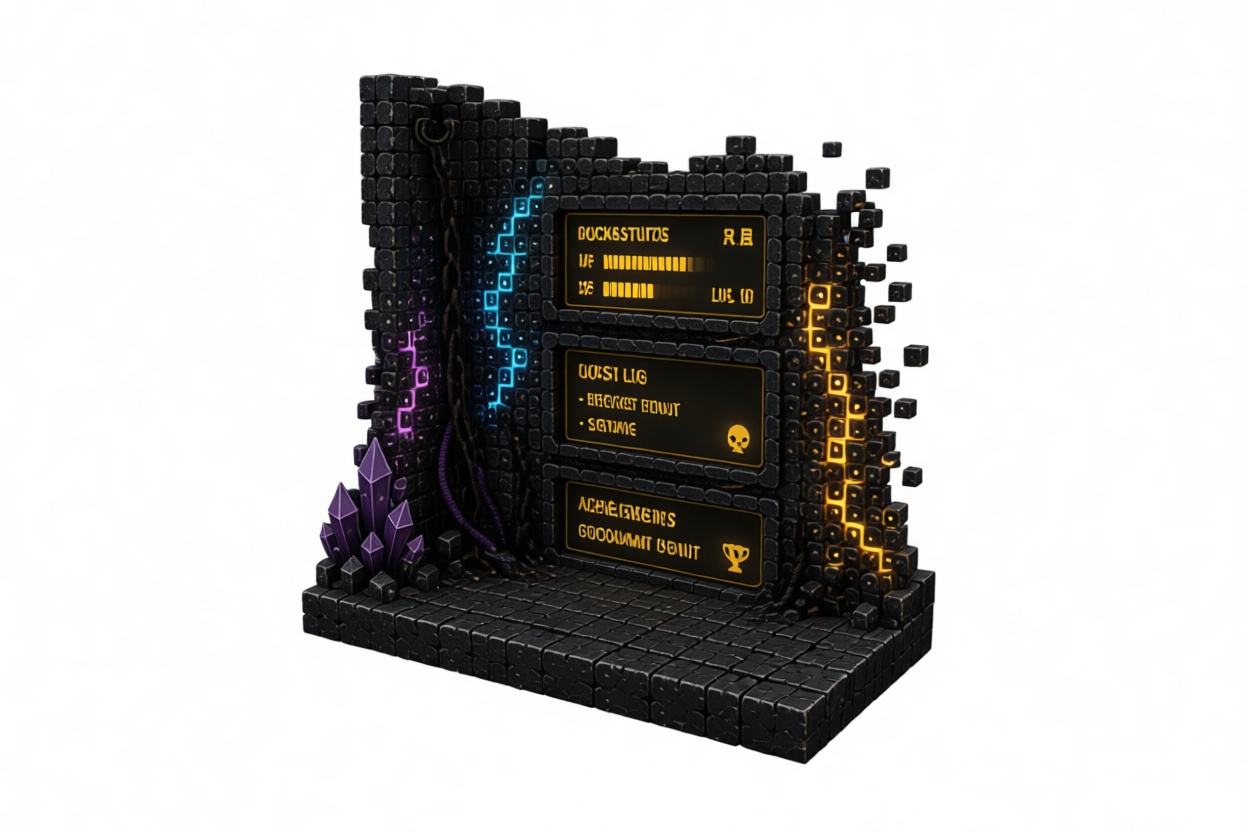 Pixelated Game UI Sculpture free 3D printable STL