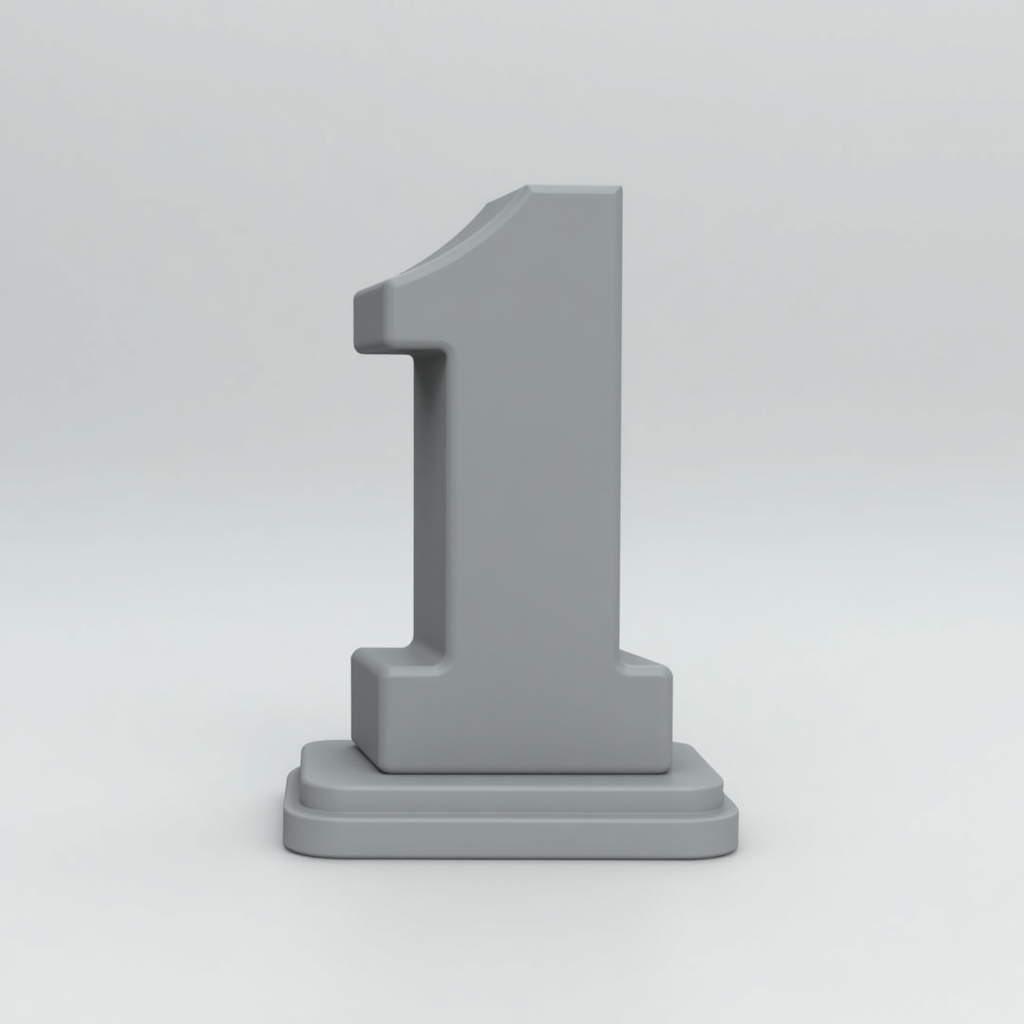 Number 1 Keychain Award free 3D printable STL