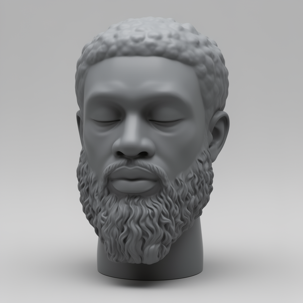 Bearded Blackman Head Planter free 3D printable STL