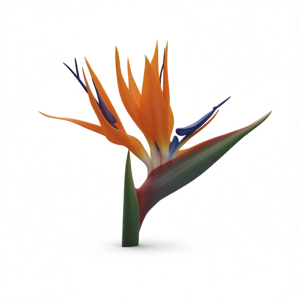 Bird of Paradise Flower Model free 3D printable STL
