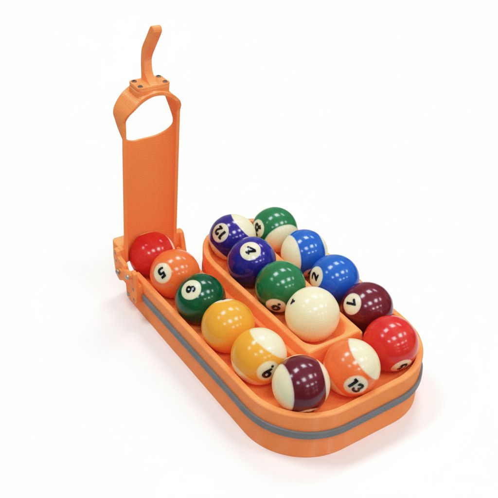Pool Ball Rack Organizer free 3D printable STL
