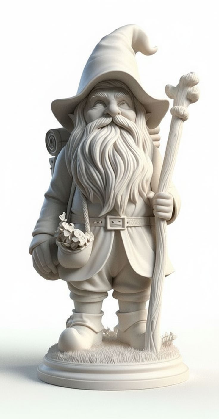 Fantasy Gnome Figurine free 3D printable STL