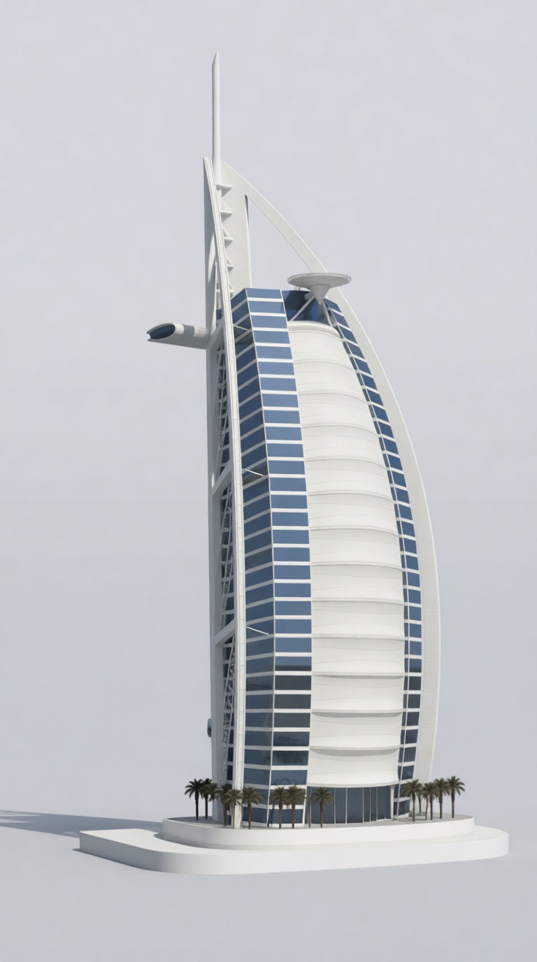 Burj Al Arab Model free 3D printable STL