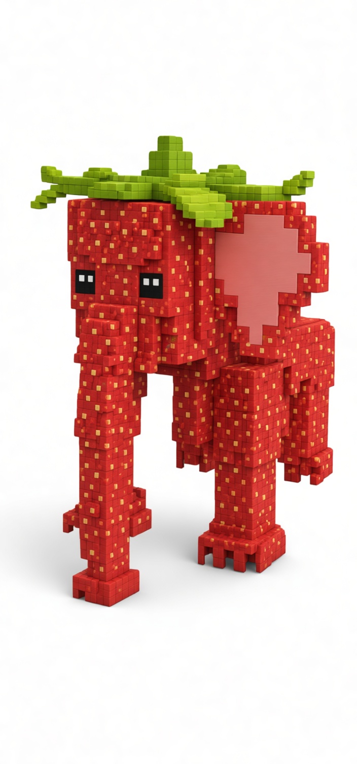 Strawberry Elephant Figurine free 3D printable STL