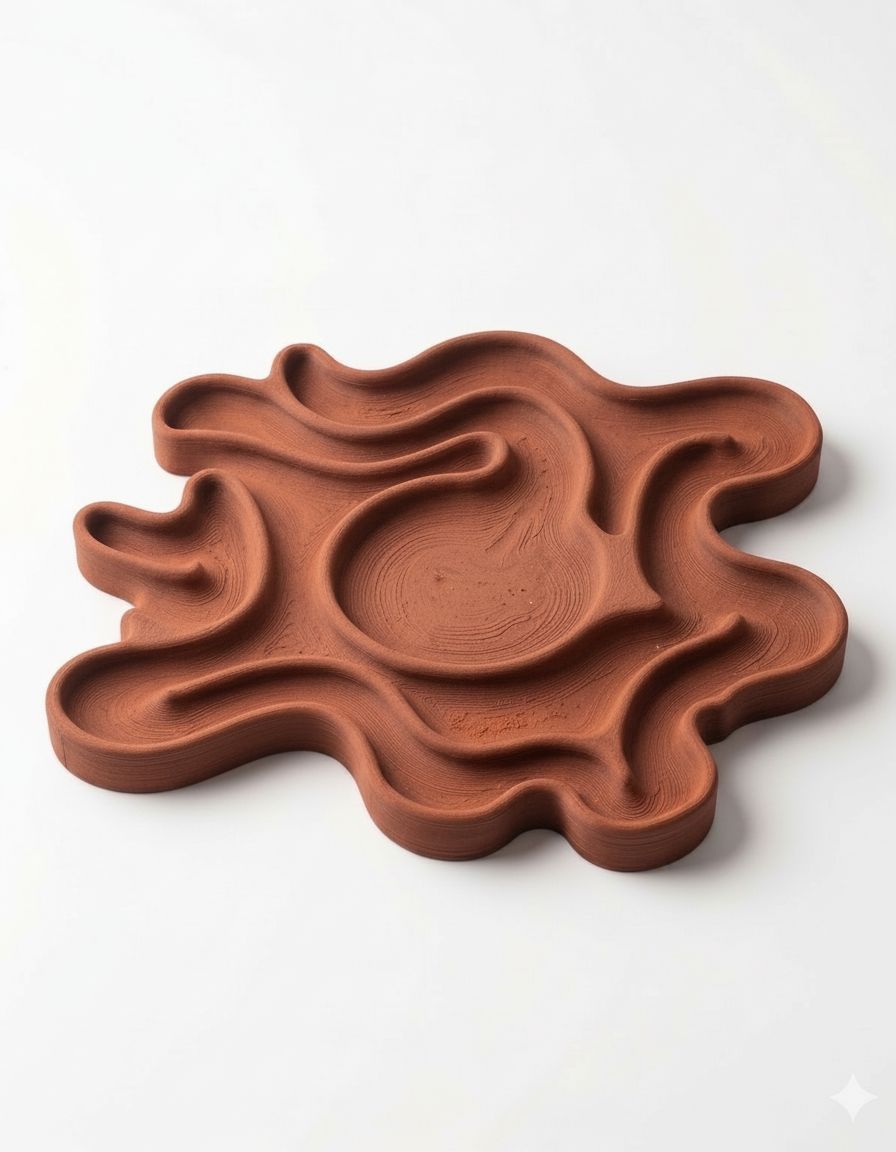 Abstract Organic Tray free 3D printable STL