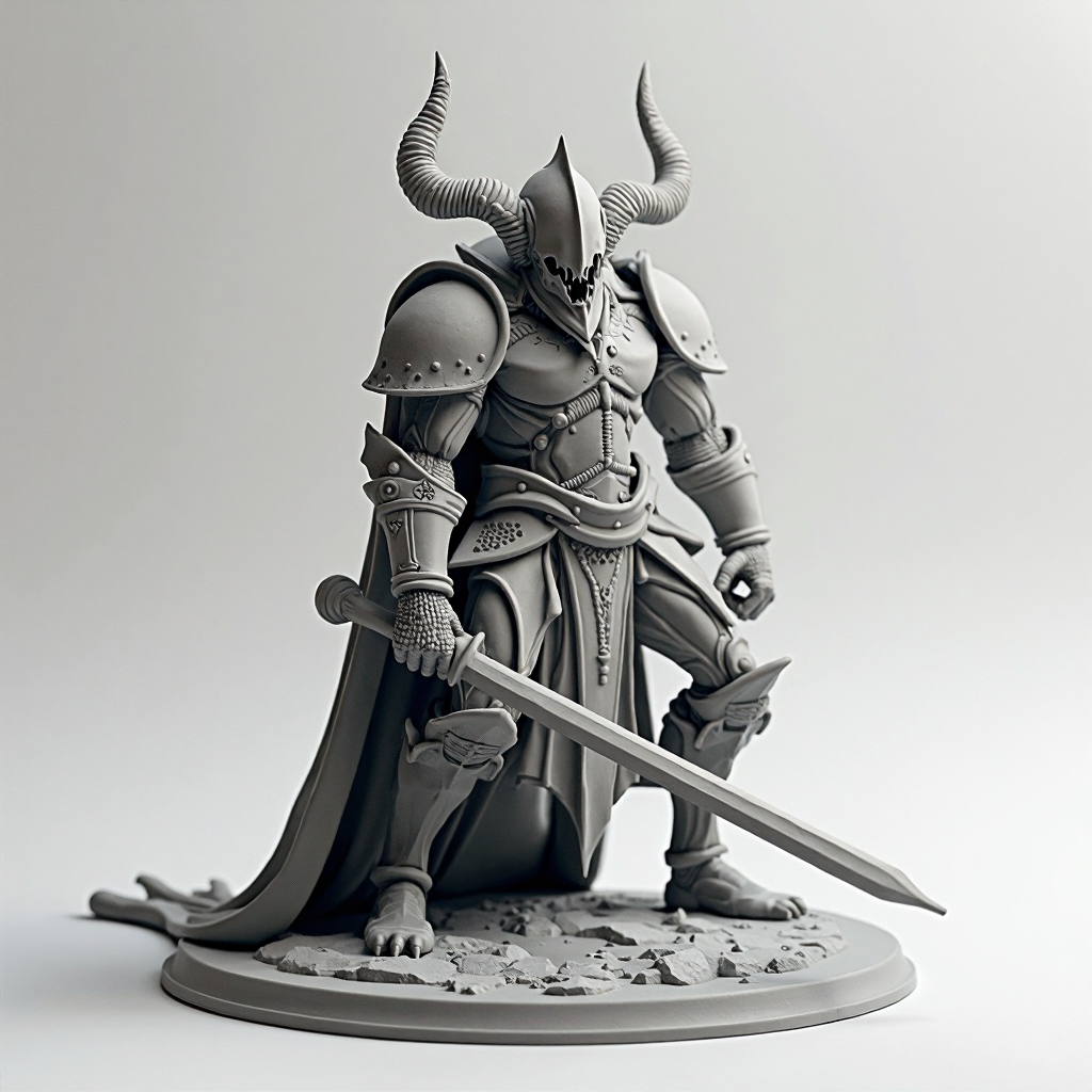Demon Knight Miniature free 3D printable STL