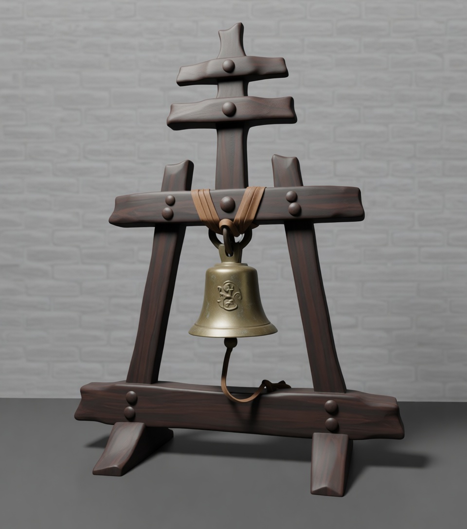 Wooden Bell Stand Model free 3D printable STL