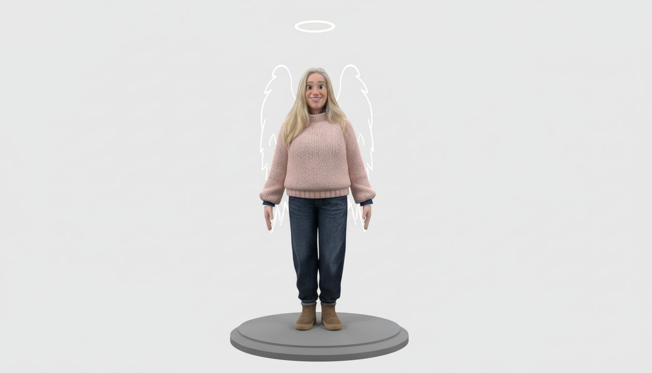 Angel Figure 3D Model free 3D printable STL