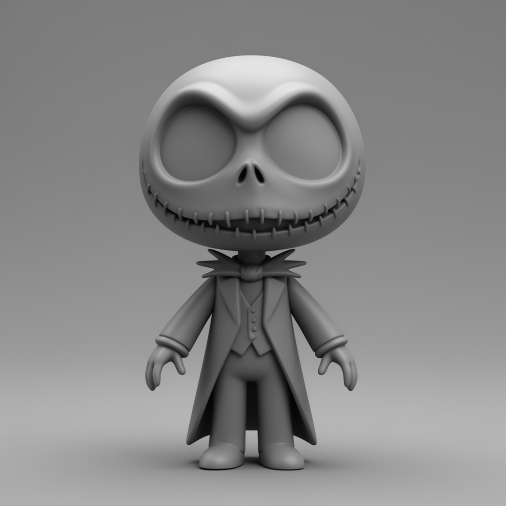 Jack Skellington Chibi Figurine free 3D printable STL